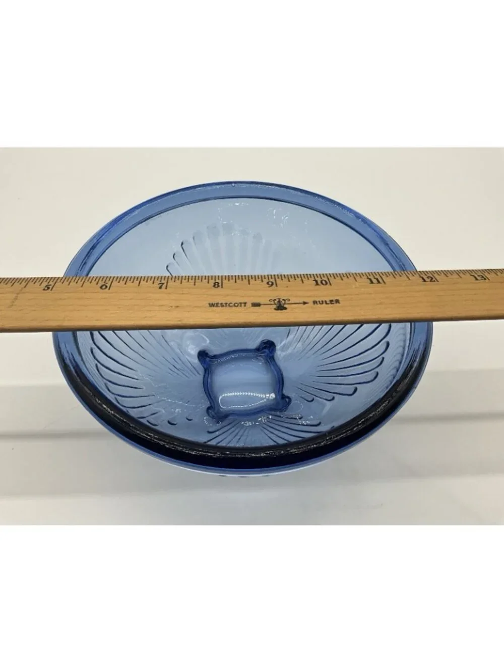 Hazel Atlas Cobalt Blue Pillar Optic Depression Glass Bowls, Set of 2 MCM